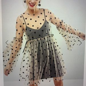 ASOS Polka Dot Sheer Mini Dress